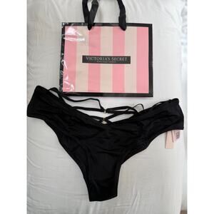 NWT Victoria’s Secret High-Leg Cheeky Panty – Black – Size S